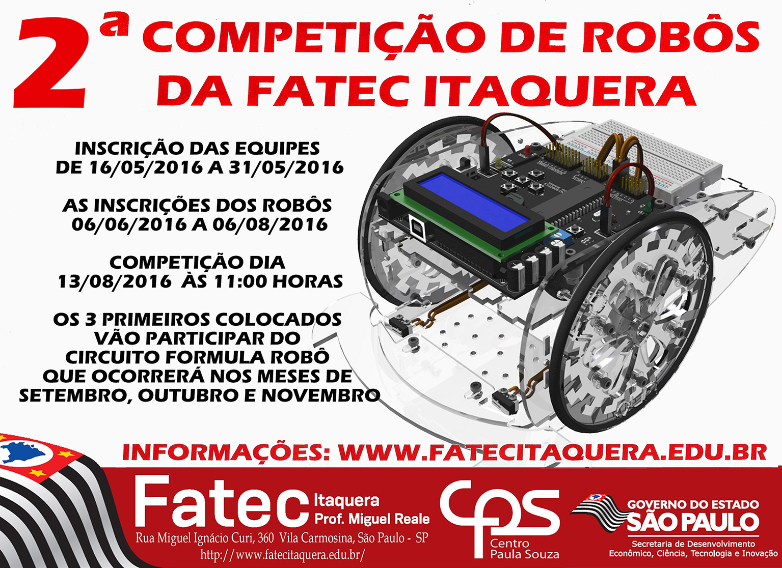 Cartaz 2a. Competição de Robôs - Fatec Itaqueramenorr
